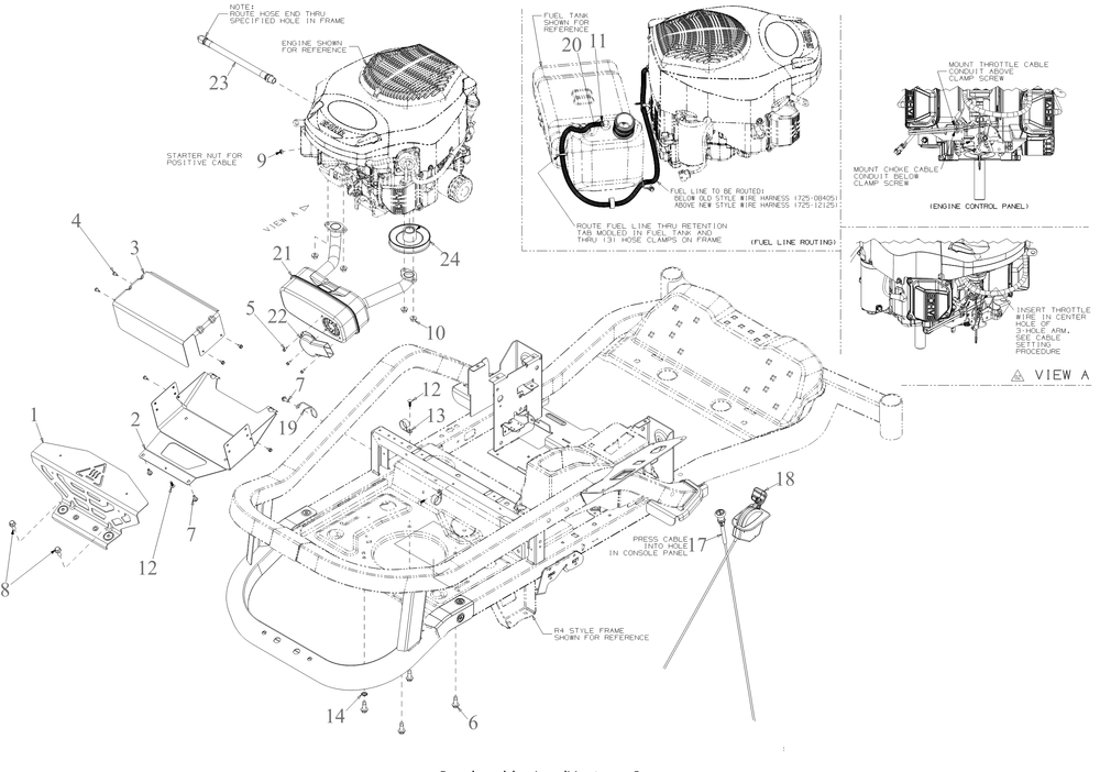 Engine Accessories 1 Diagram and Parts List for ZT1-54KH (17RREACM010)(2023) Cub Cadet Lawn Tractor